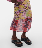 Dries Van Noten - High-rise floral midi skirt