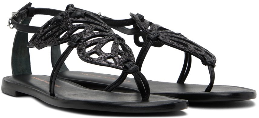 Sophia Webster Black Butterfly Flat Sandals Sophia Webster