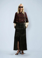 Palm Angels Curved Logo Coated Long Skirt