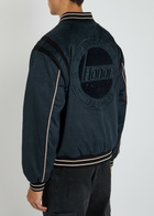 Honor The Gift Oil Head Velvet Varsity Jacket Navy