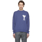 AMI Alexandre Mattiussi Blue Ami De Coeur Sweater