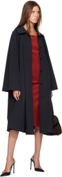 Nour Hammour Black Jane Cotton Swing Coat