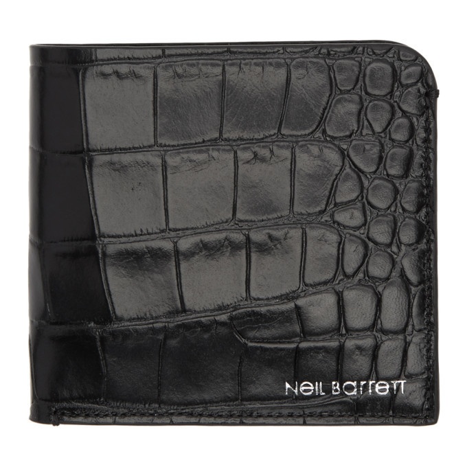 Photo: Neil Barrett Black Croc Medium Fold Wallet