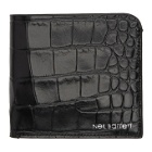 Neil Barrett Black Croc Medium Fold Wallet