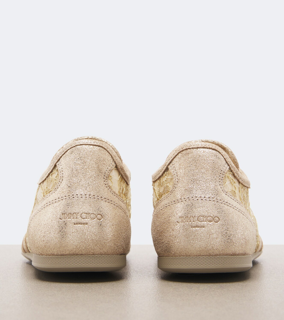 Jimmy Choo Sunny suede-trimmed lace sneakers