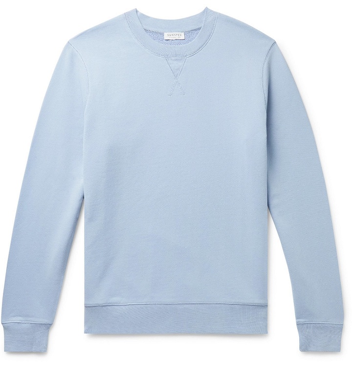 Photo: SUNSPEL - Loopback Cotton-Jersey Sweatshirt - Blue