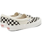 Vans - OG Classic LX Checkerboard Canvas Slip-On Sneakers - White