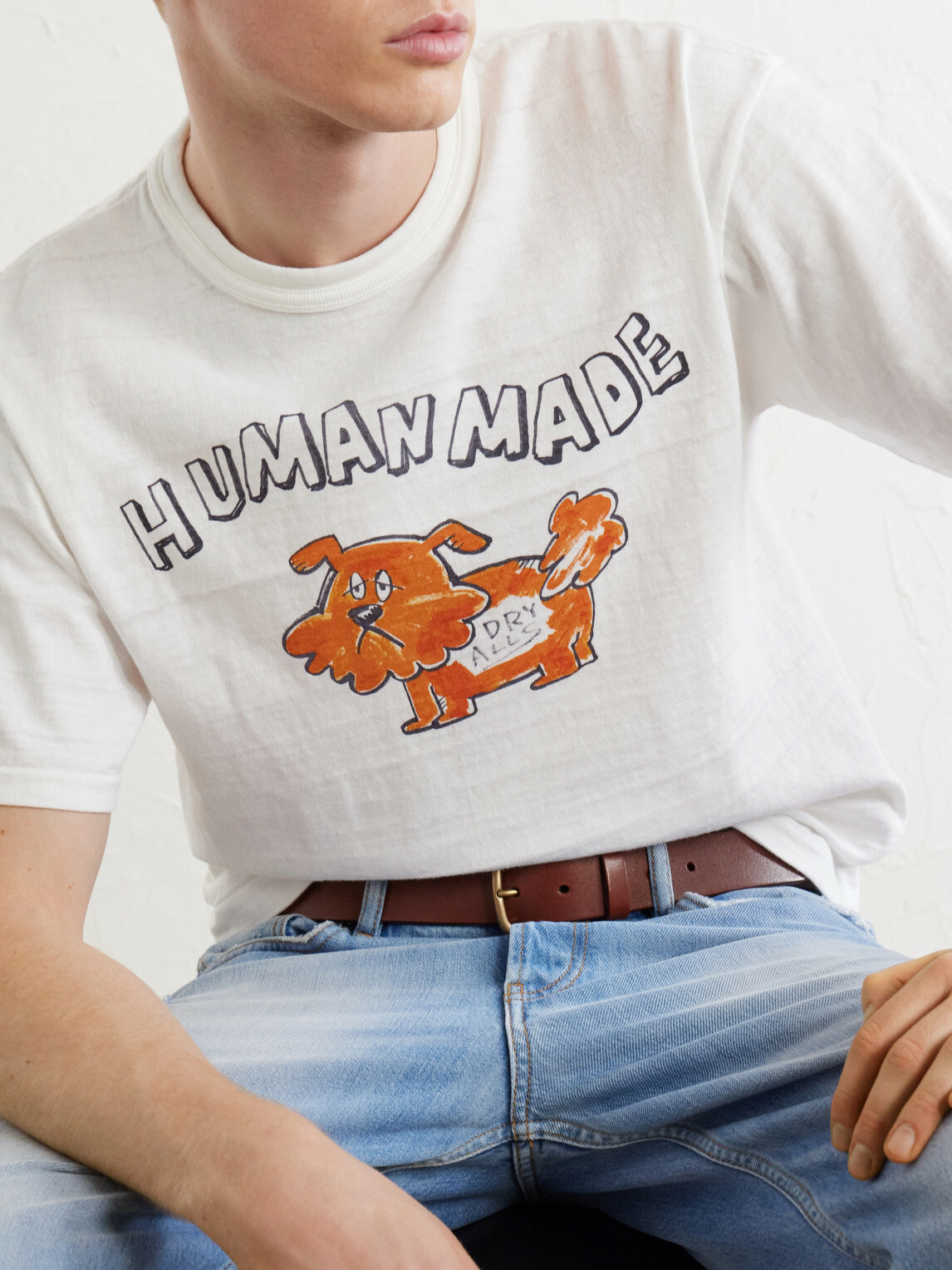 Human Made - Logo-Print Cotton-Jersey T-Shirt - White