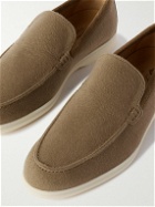 Loro Piana - Summer Walk Suede-Trimmed Storm System® Cashmere Loafers - Brown