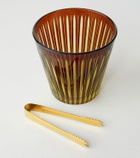 L'Objet Prism ice bucket and tongs set