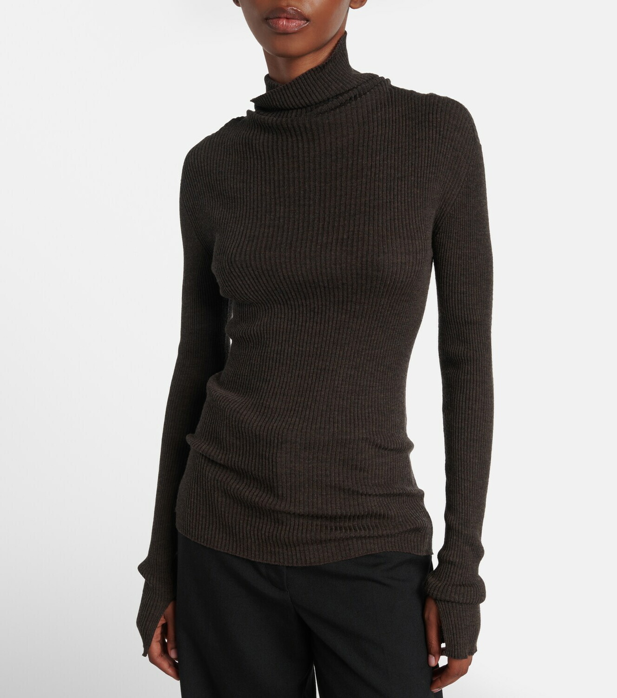 Calvin Klein Collection Ribbed-knit wool sweater