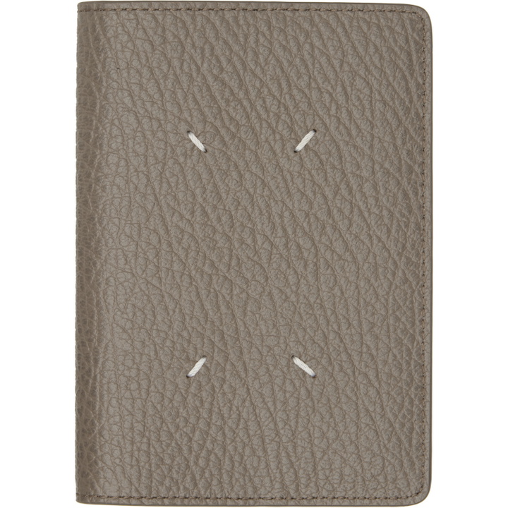 Photo: Maison Margiela Taupe Four Stitches Passport Holder