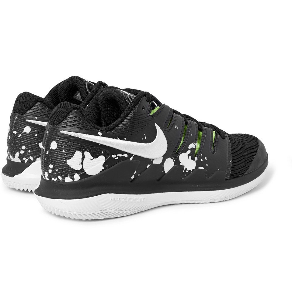 Men's air zoom vapor x tennis shoes black and white best sale