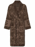 DOLCE & GABBANA Logo Jacquard Cotton Bathrobe