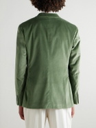 Boglioli - Slim-Fit Shawl-Collar Cotton-Blend Velvet Tuxedo Jacket - Green