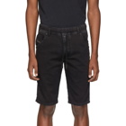 Diesel Black Denim D-Krooshort Shorts