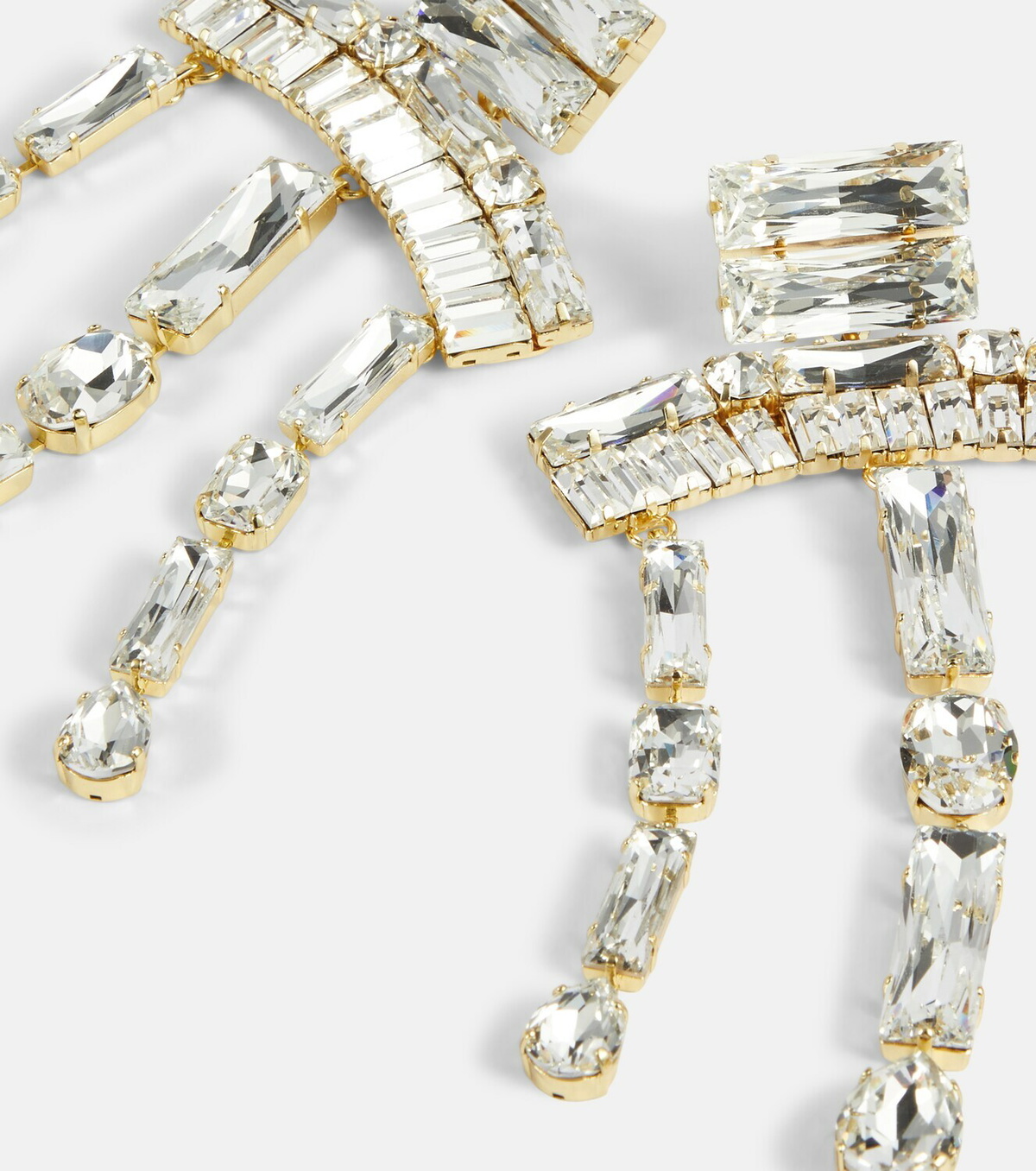 Area Oversized baguette earrings