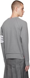 Thom Browne Gray 4-Bar Sweatshirt