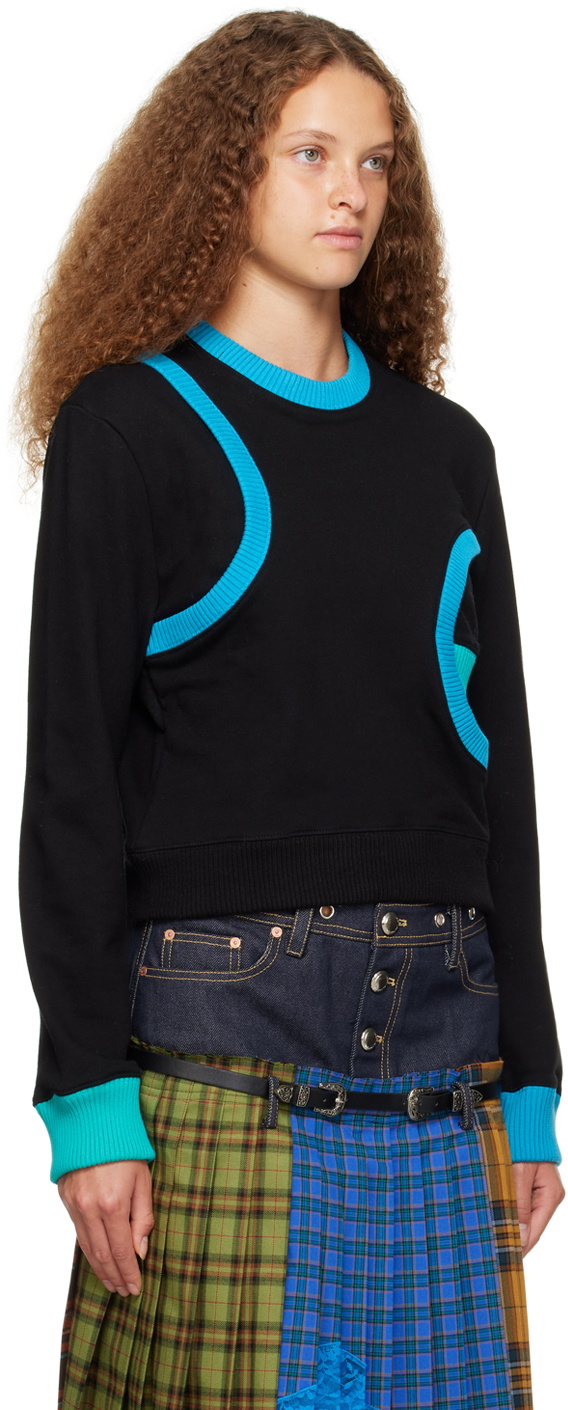 Andersson Bell Black Slit Sweatshirt