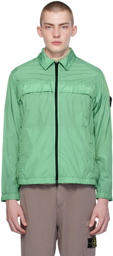 Stone Island Green Garment-Dyed Jacket