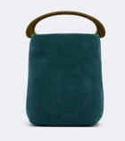 Dries Van Noten Crisp Mini suede top-handle bag