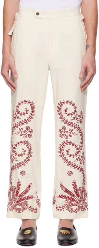 Photo: Bode White Pilea Trousers