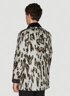 x Barbour Wight Leopard Print Waxed Jacket in White