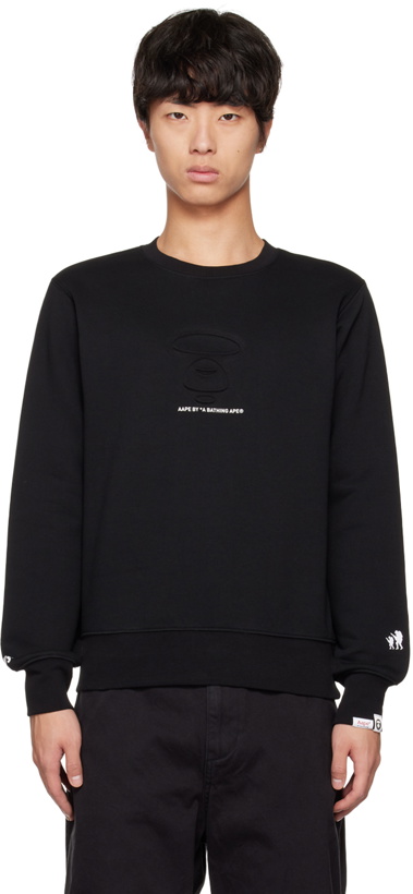 Photo: AAPE by A Bathing Ape Black Embossed Sweatshirt