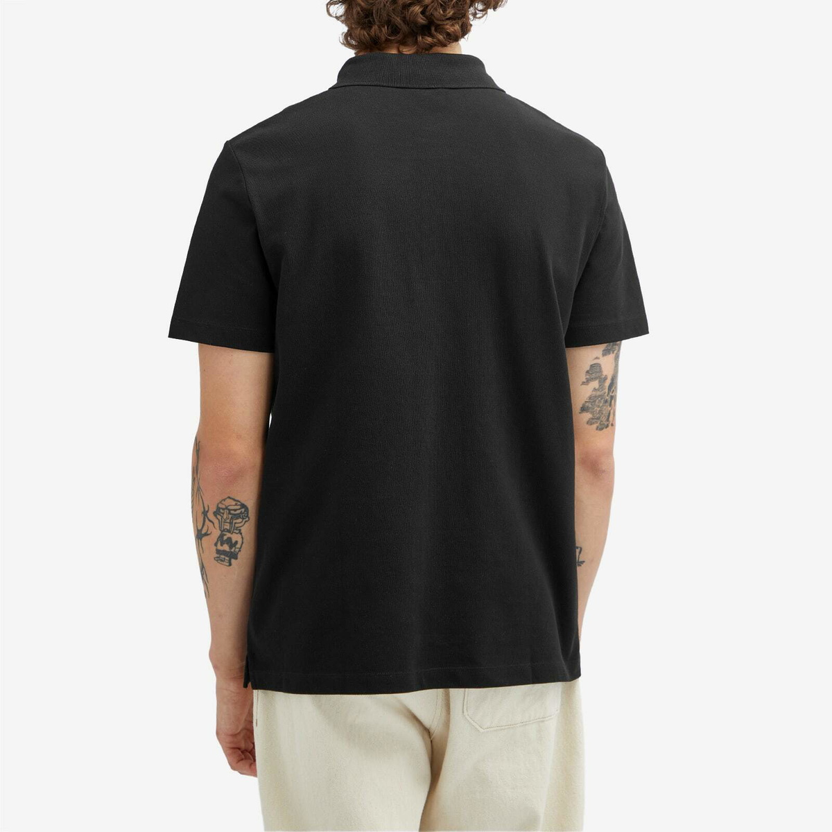 Tシャツ・カットソー A.P.C. Carter Logo Regular Fit Short Sleeve Polo Shirt Black A.P.C. Men's Carter Logo Polo in Black A.P.C.