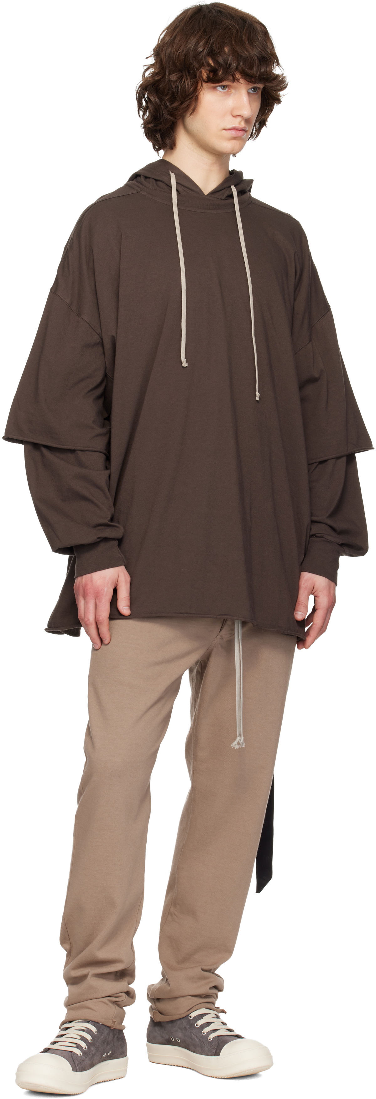 Rick Owens DRKSHDW Taupe Temple Berlin Drawstring Sweatpants