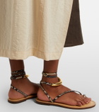 Amanu Kalahari snake-effect leather sandals