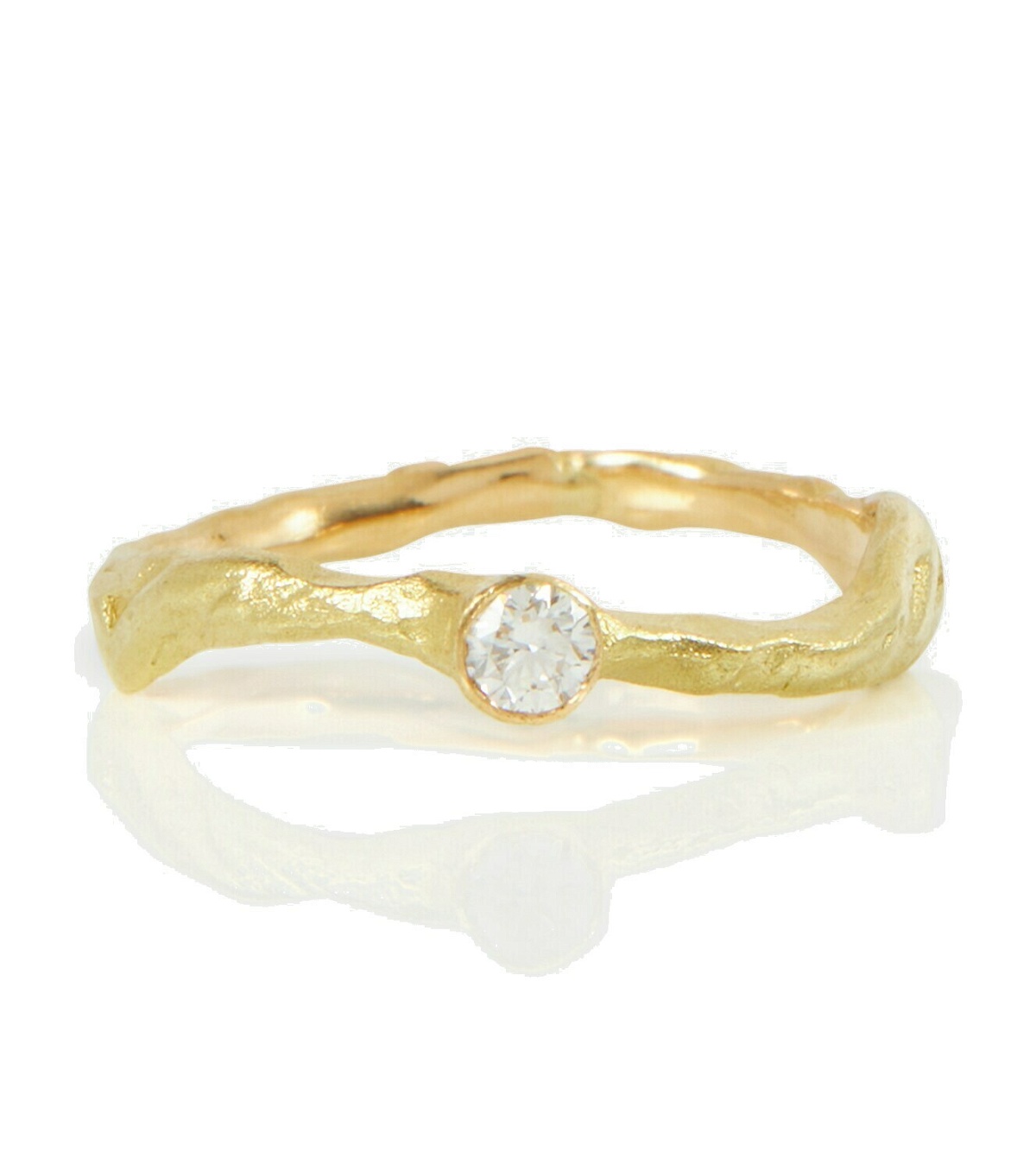 Elhanati - Ines 18kt gold ring with diamond Elhanati