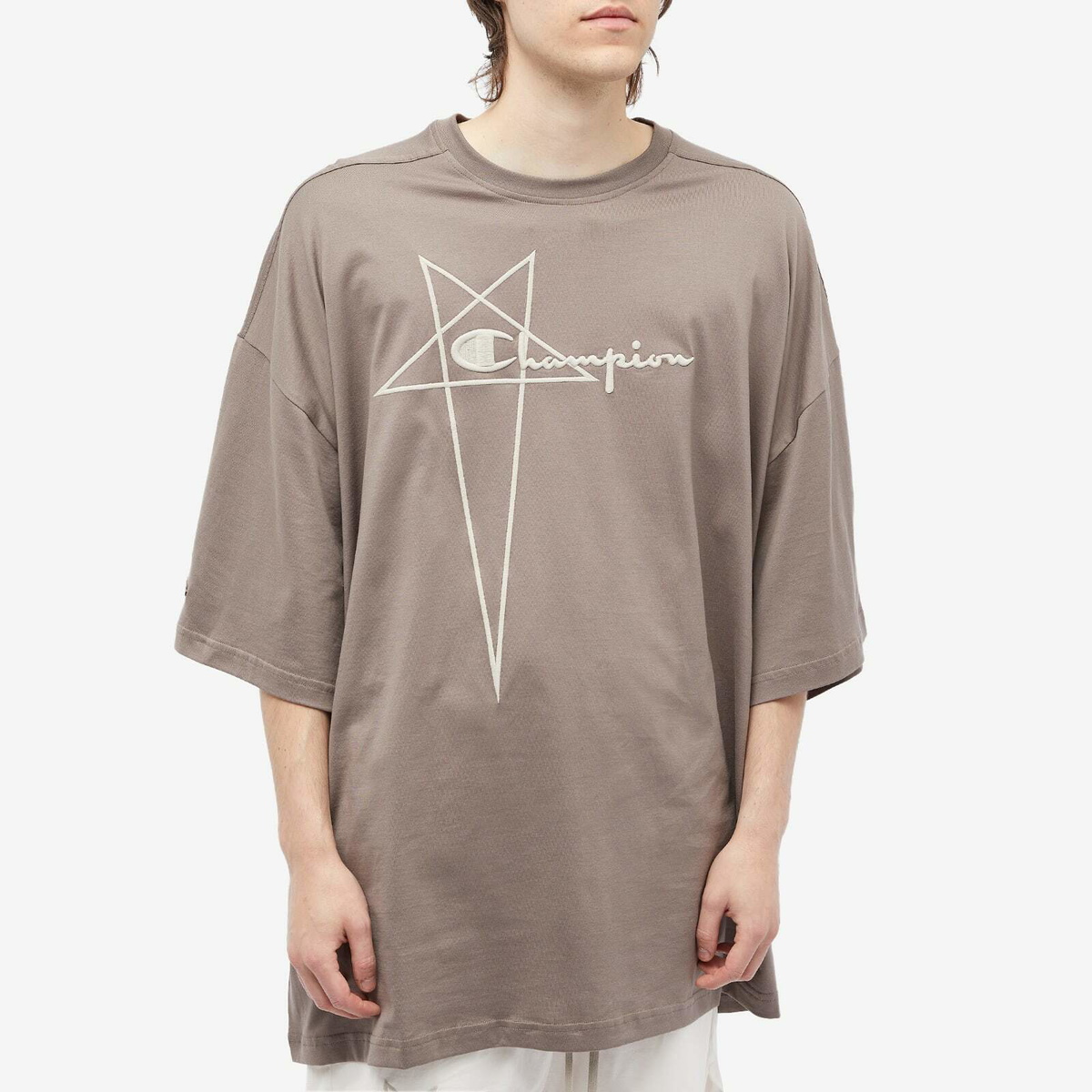 Rick Owens /24SS トミーTシャツ/UC素材/DUST Rick Owens x Champion Tommy T-Shirt in Dust Rick Owens