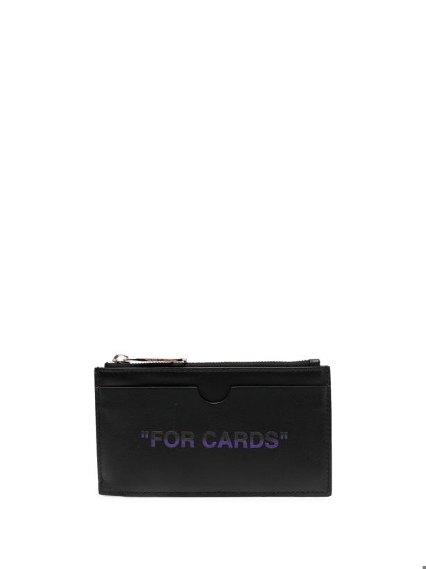 Photo: OFF-WHITE - Zipped Leather Credit Card Case