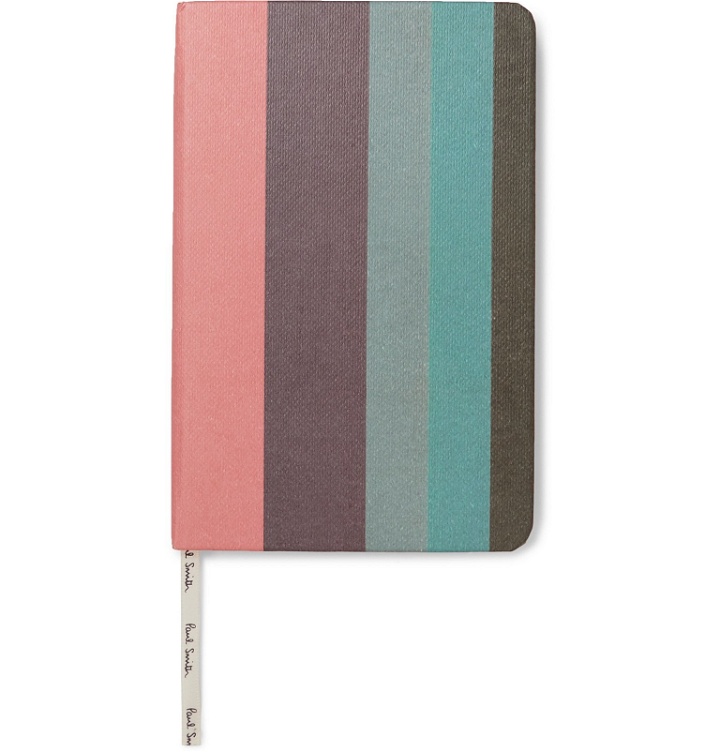 Photo: Paul Smith - Striped Canvas Notebook - Blue