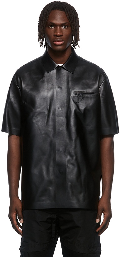 Photo: Off-White Black Boxy Leather Shirt