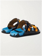 VALENTINO - Camouflage-Print Leather and Canvas Sandals - Multi
