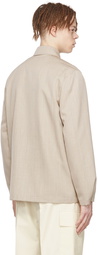 Jil Sander SSENSE Exclusive Beige Wool Jacket