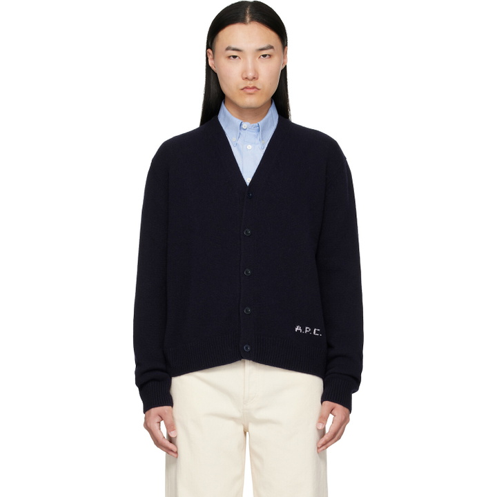 Photo: A.P.C. Navy Kevin Cardigan
