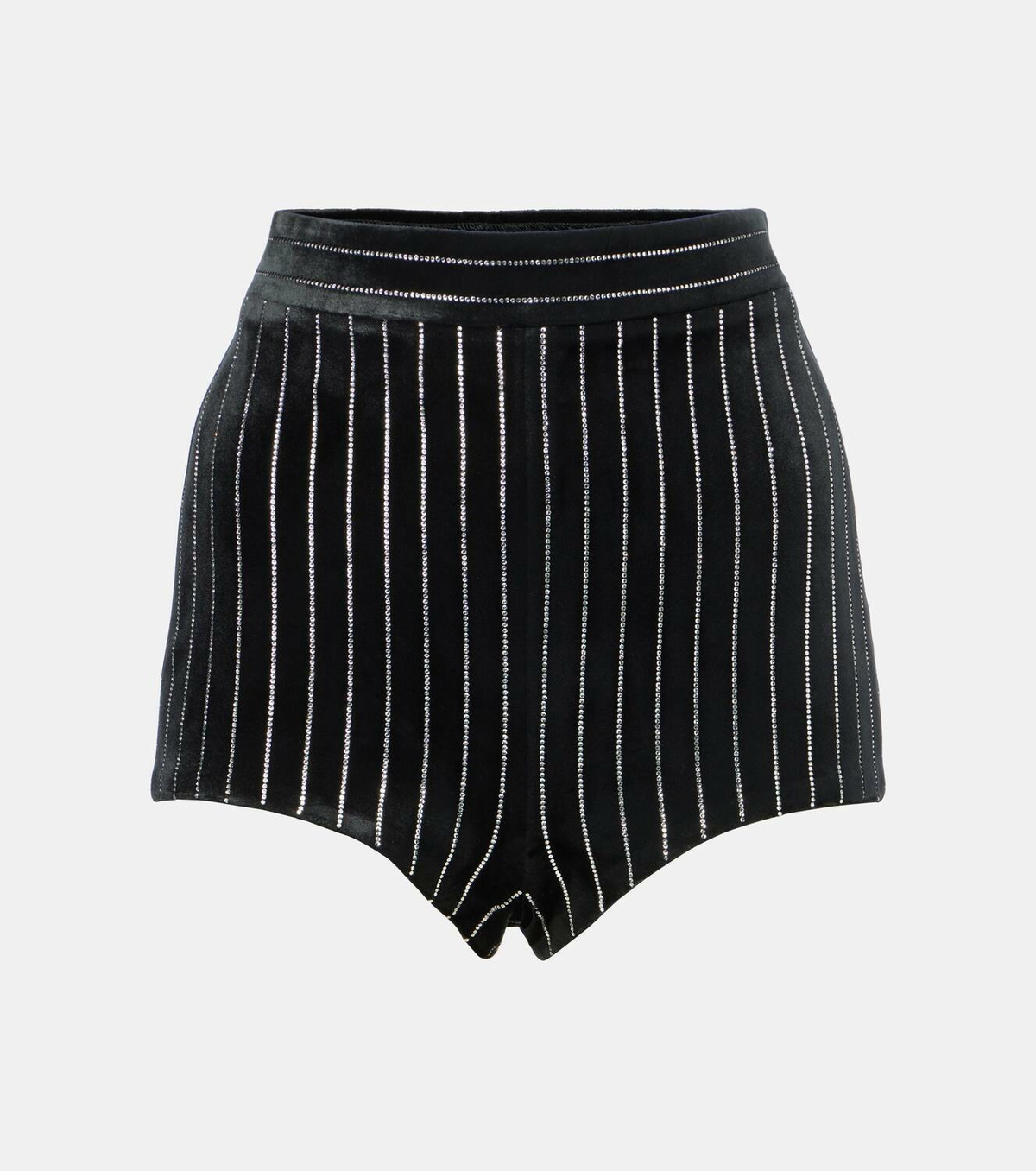 Alex Perry Crystal-embellished velvet shorts