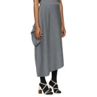 JW Anderson Grey Merino Asymmetric Skirt