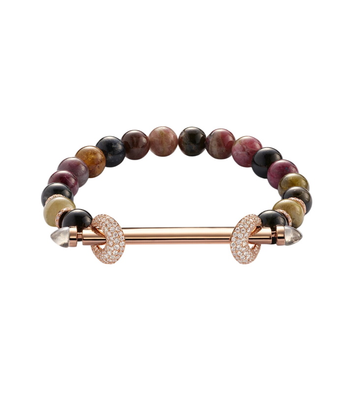 Photo: Ananya Chakra 18kt rose gold bracelet with gemstones