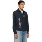 Martine Rose Navy Sleazy Sports Shirt
