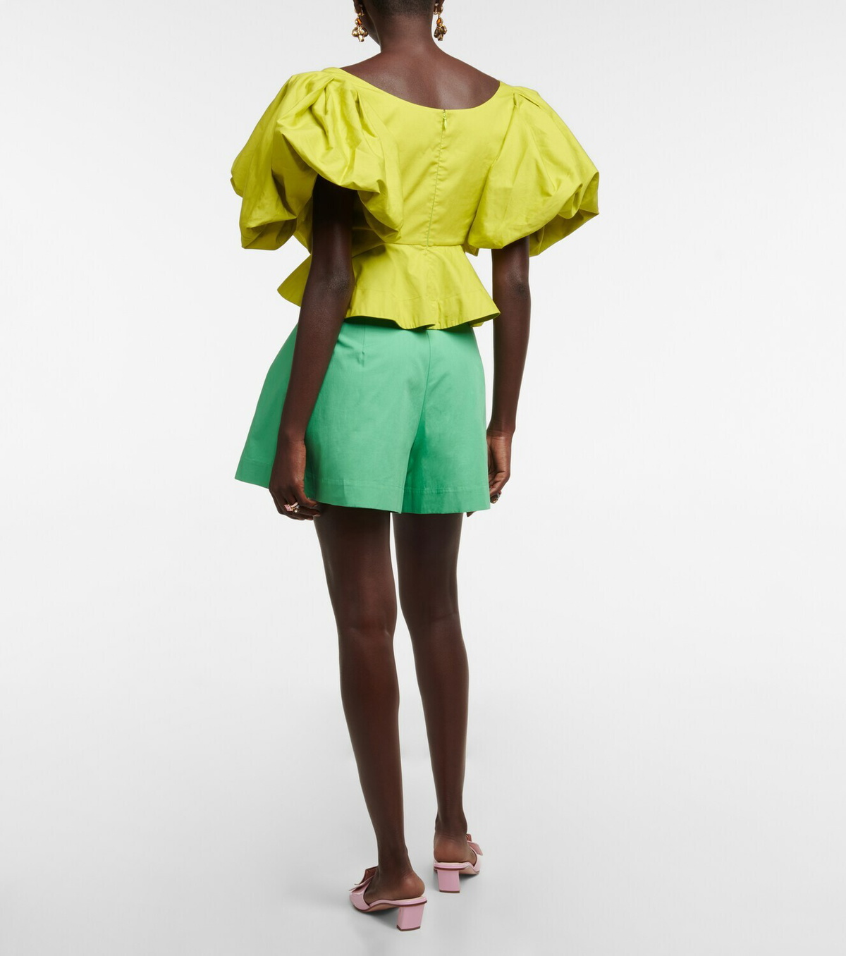 Oscar de la renta peplum top deals