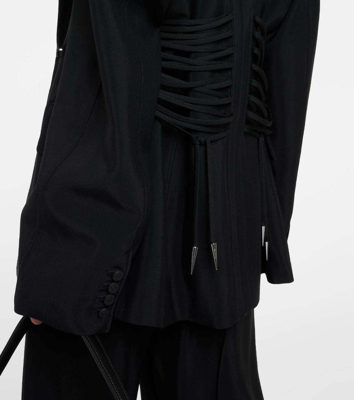 Mugler Lace-up single-breasted blazer Mugler