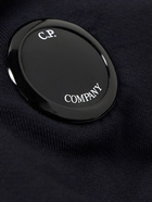 C.P. Company - Logo-Embellished Cotton-Jersey Hoodie - Blue