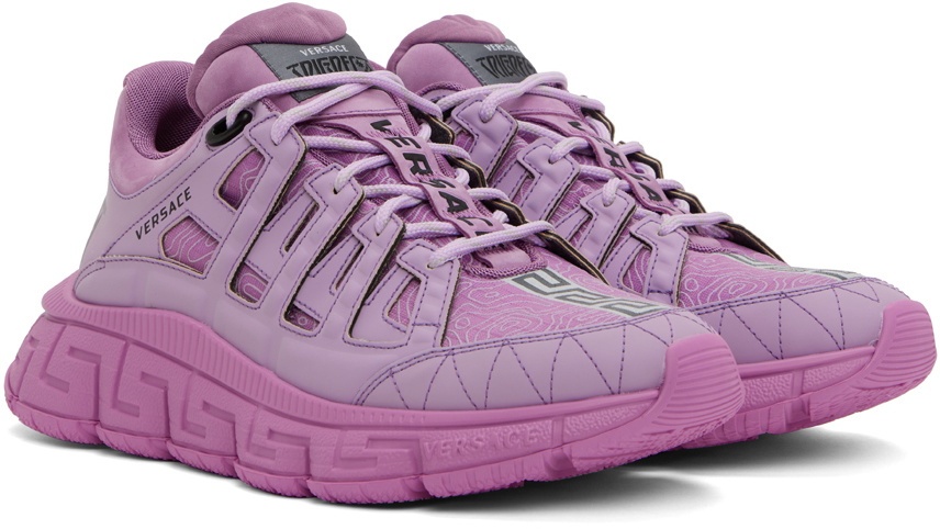 Versace Purple Trigreca Sneakers Versace