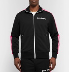 Palm Angels - Logo-Print Striped Tech-Jersey Track Jacket - Men - Black