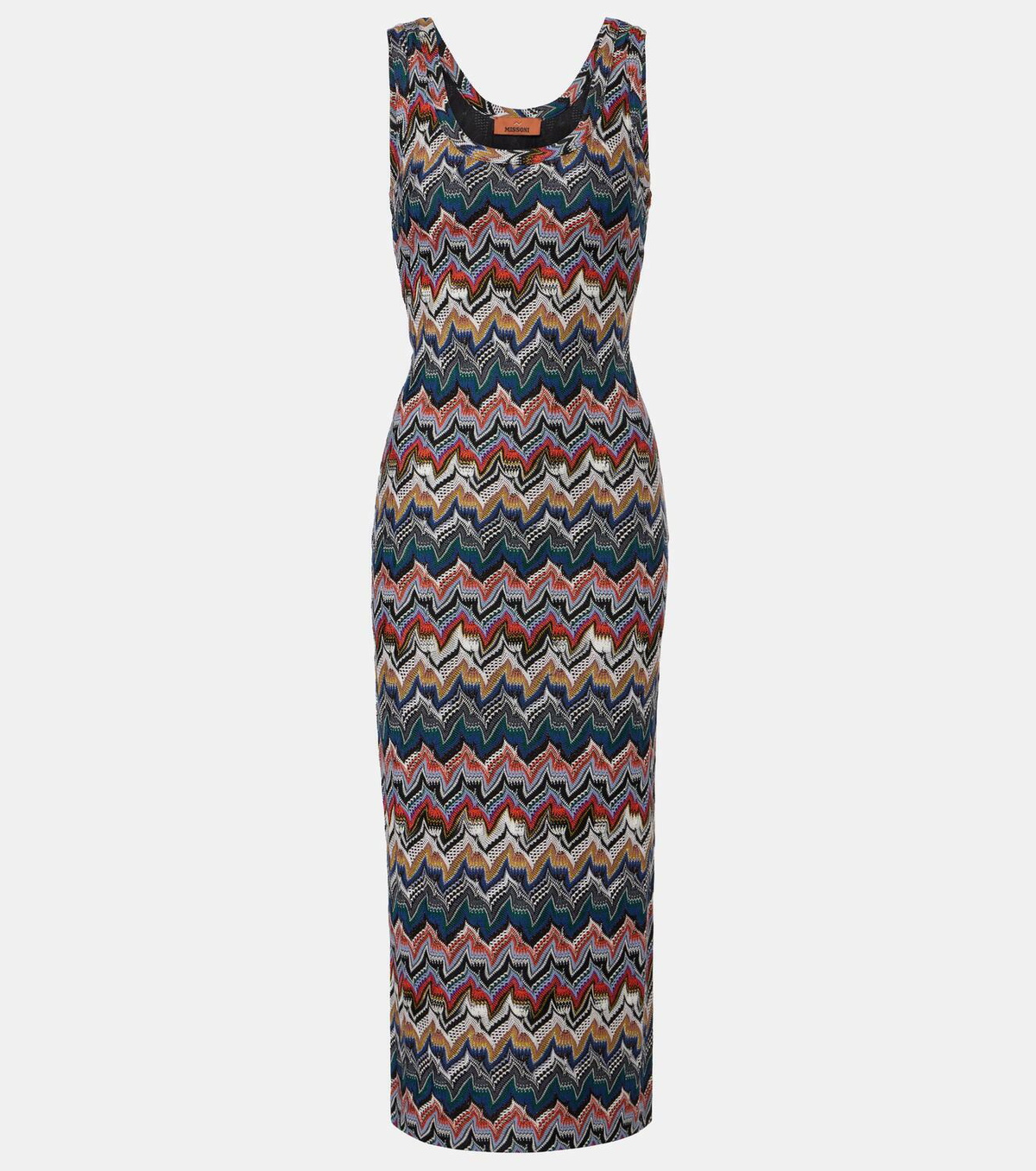 Missoni Zigzag lamé midi dress