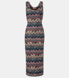 Missoni Zigzag lamé midi dress